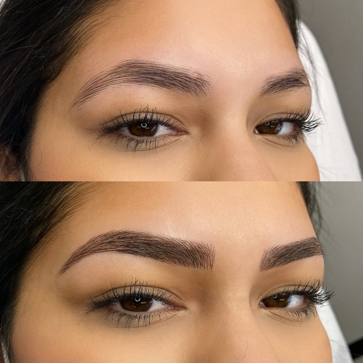 before and after with Microblading